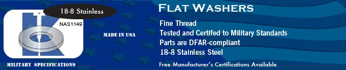 NAS1149 Flat SS Washer Washers Stock Military Fasteners